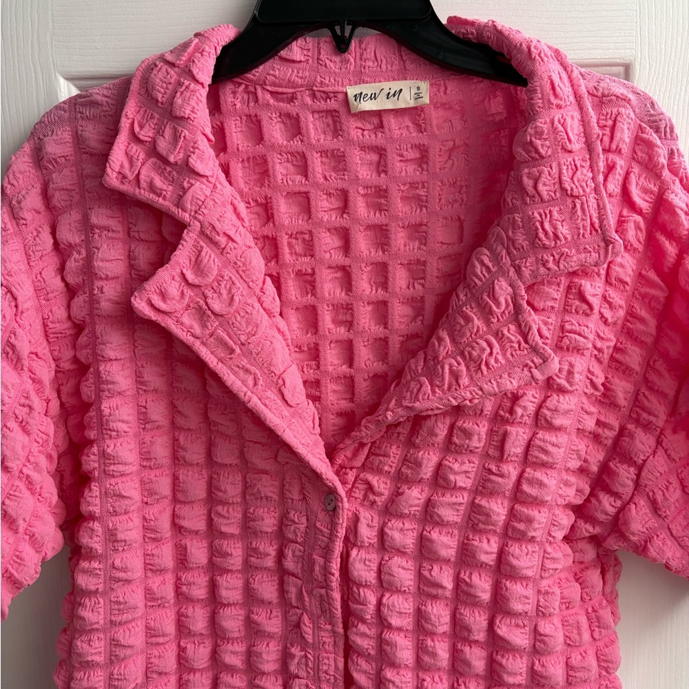 Pink Textured Two-Piece Set - Picture 3 of 5